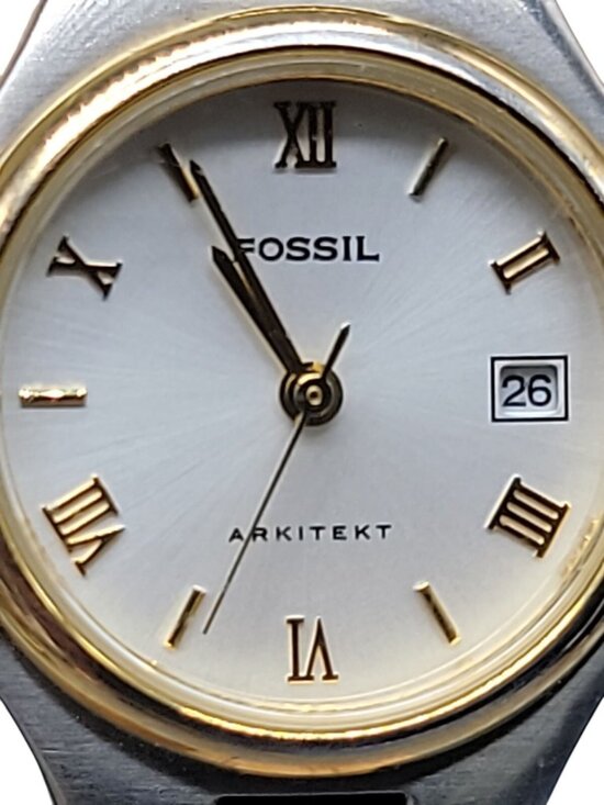 Fossil Arkitekt Ladies Watch 27mm FS2699 Date Quartz Two Tone 6\
